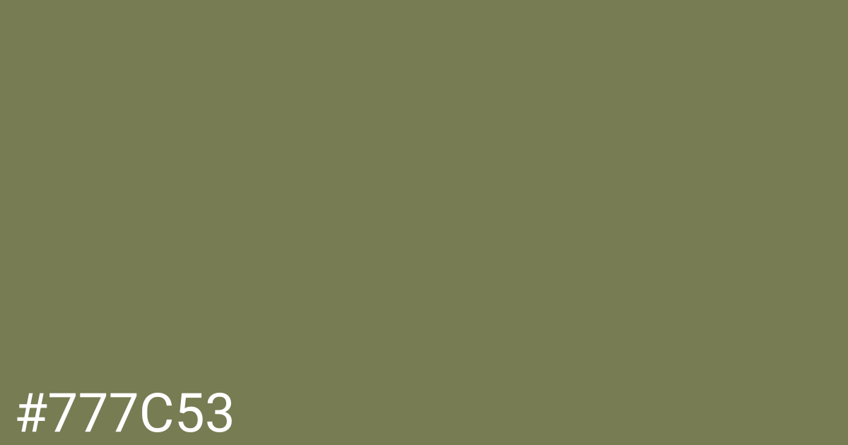 Hex color #777c53 graphic