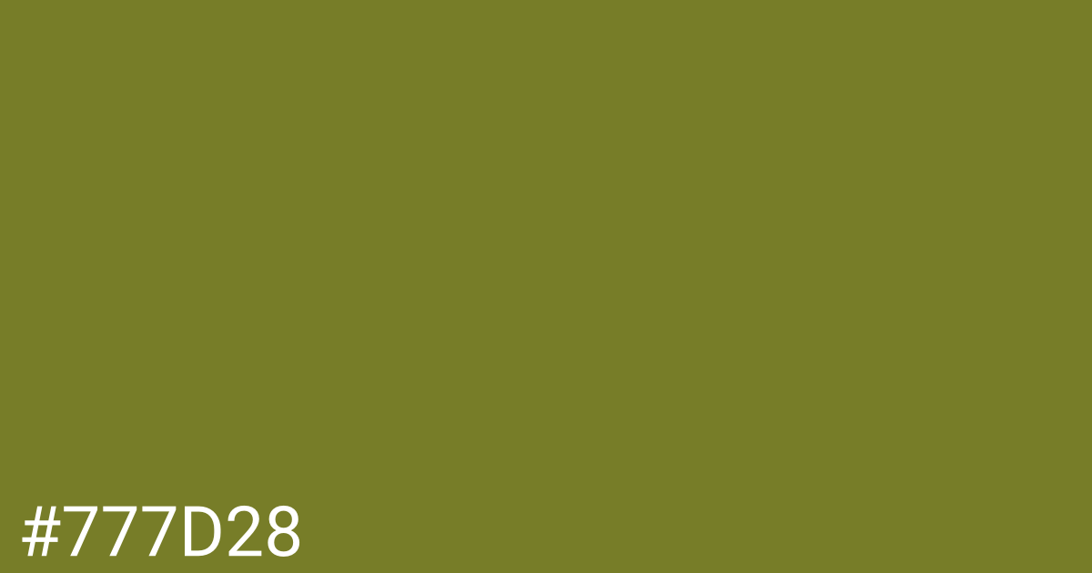 Hex color #777d28 graphic