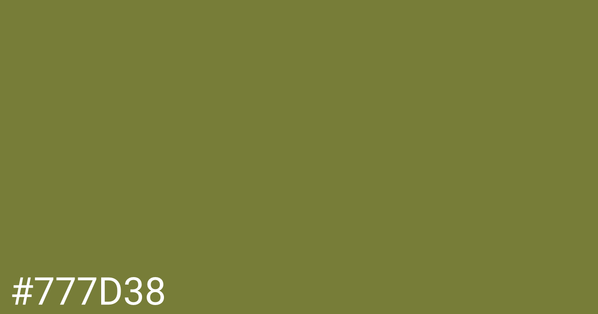 Hex color #777d38 graphic