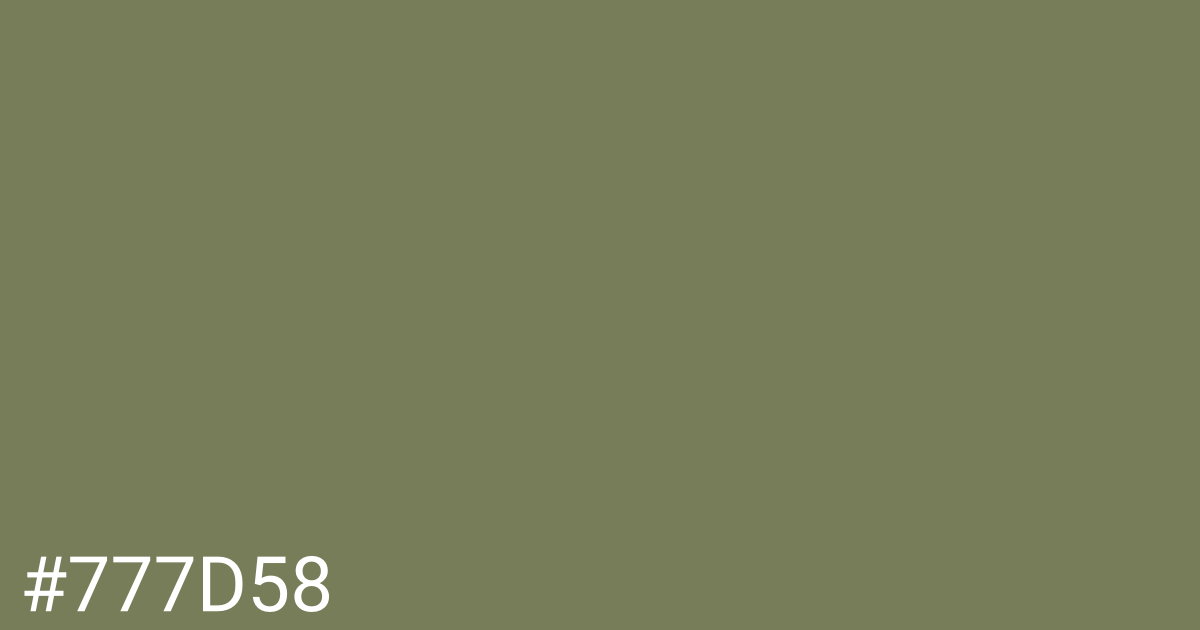 Hex color #777d58 graphic