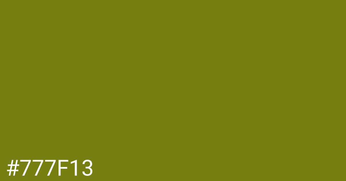 Hex color #777f13 graphic