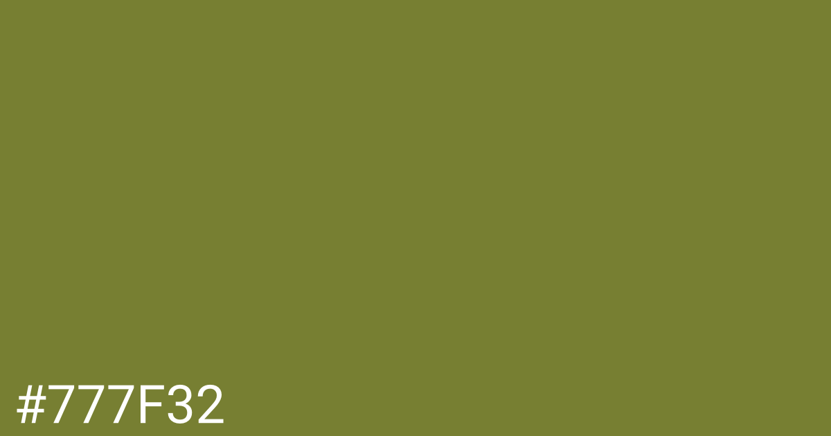 Hex color #777f32 graphic