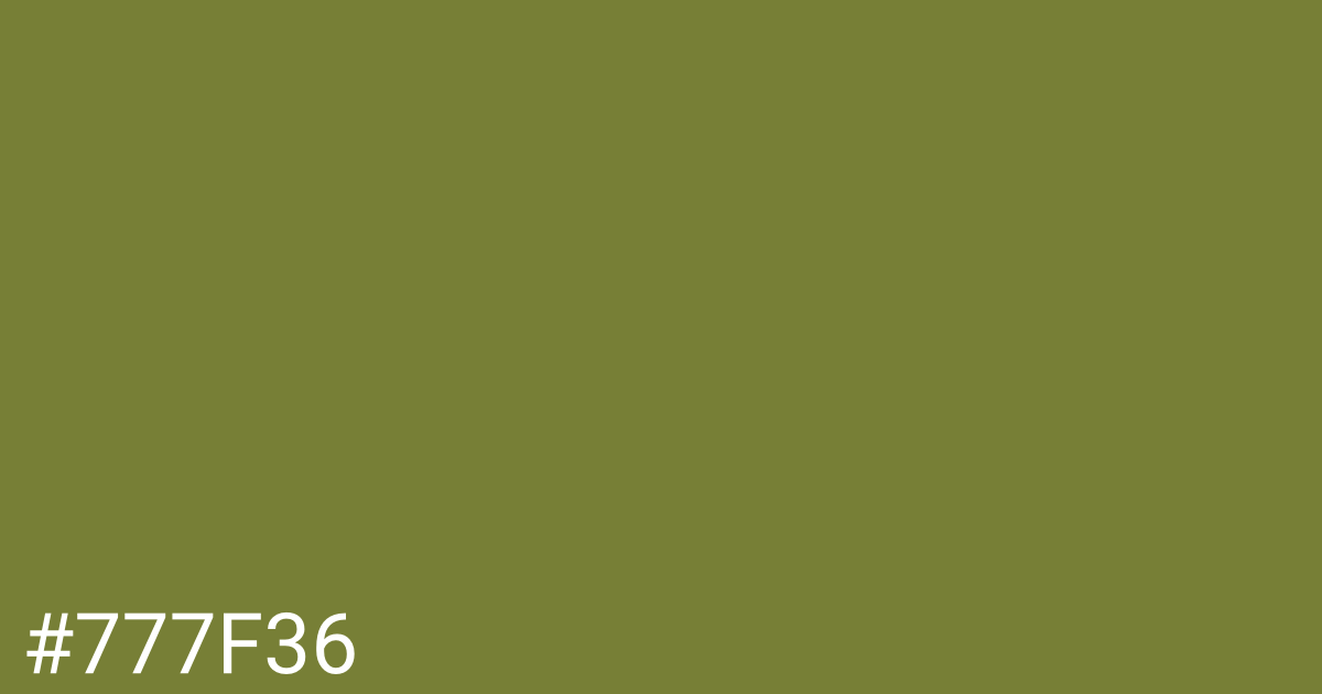 Hex color #777f36 graphic