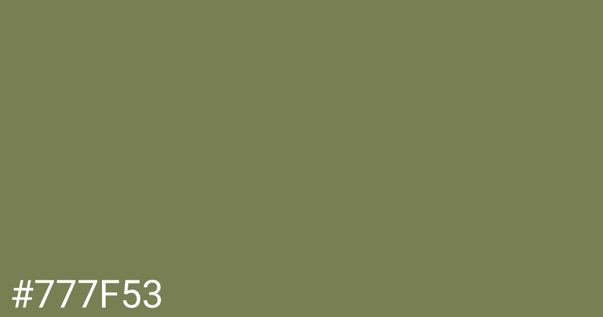 Hex color #777f53 graphic