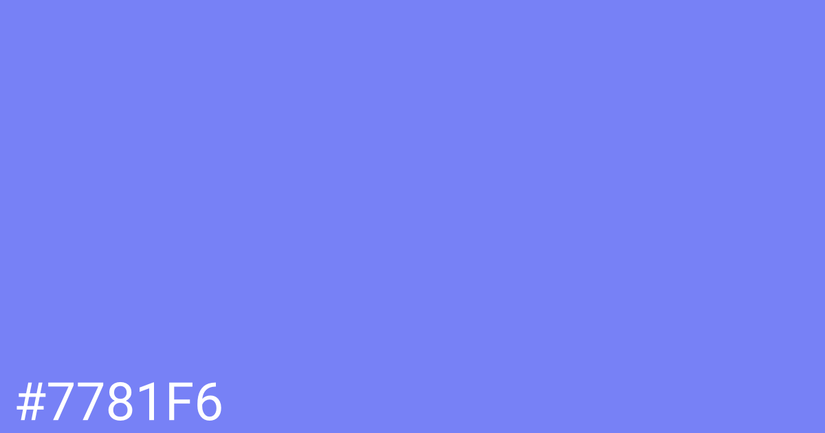 Hex color #7781f6 graphic