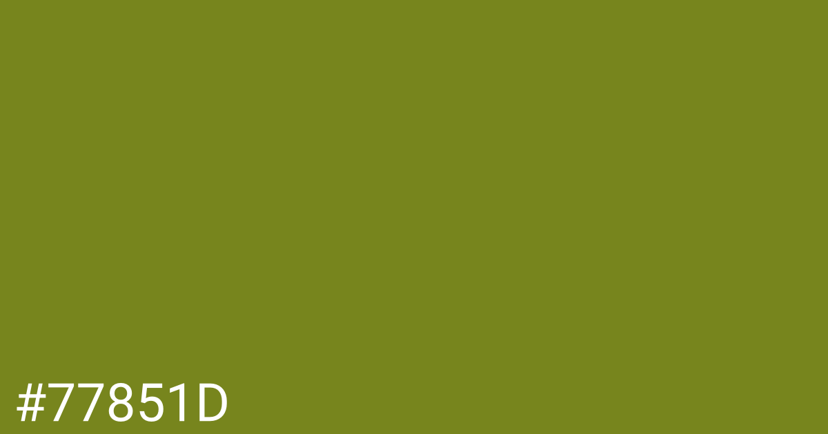 Hex color #77851d graphic