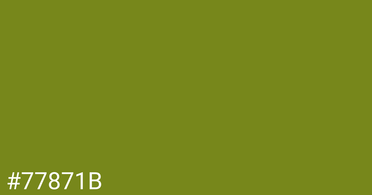Hex color #77871b graphic