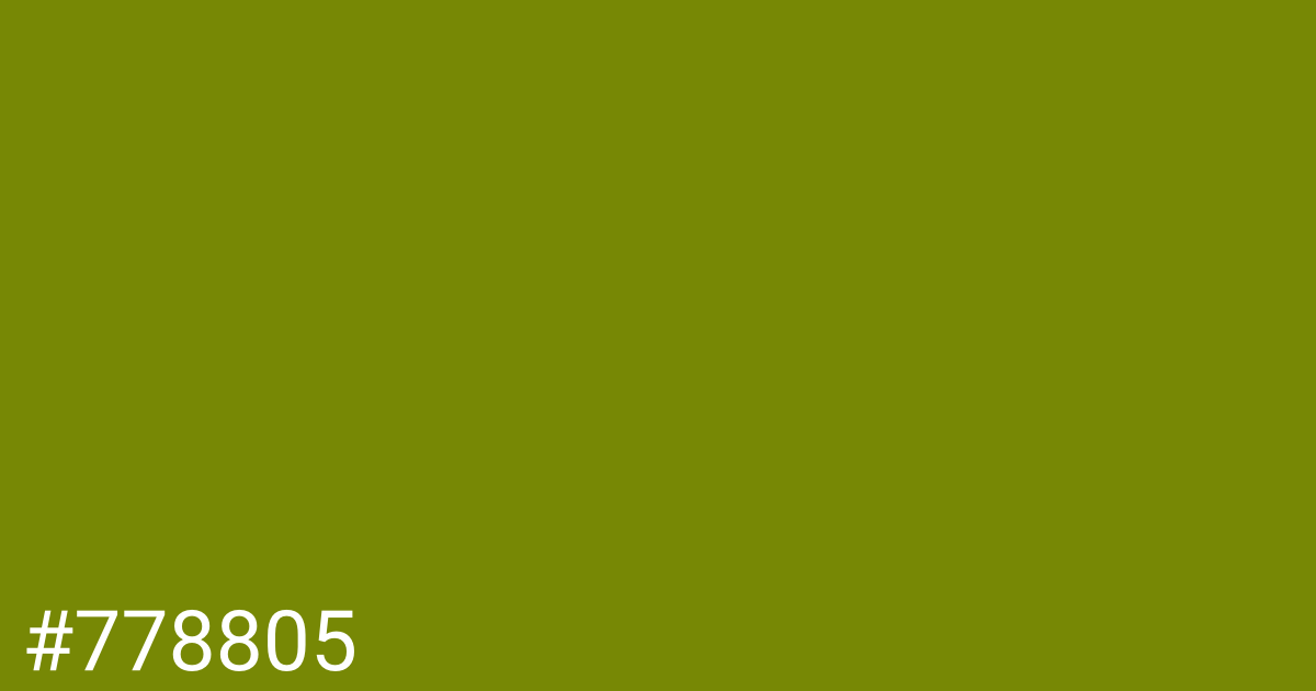 Hex color #778805 graphic