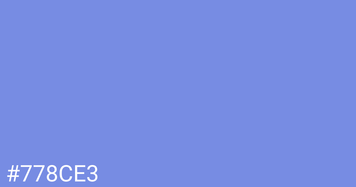 Hex color #778ce3 graphic
