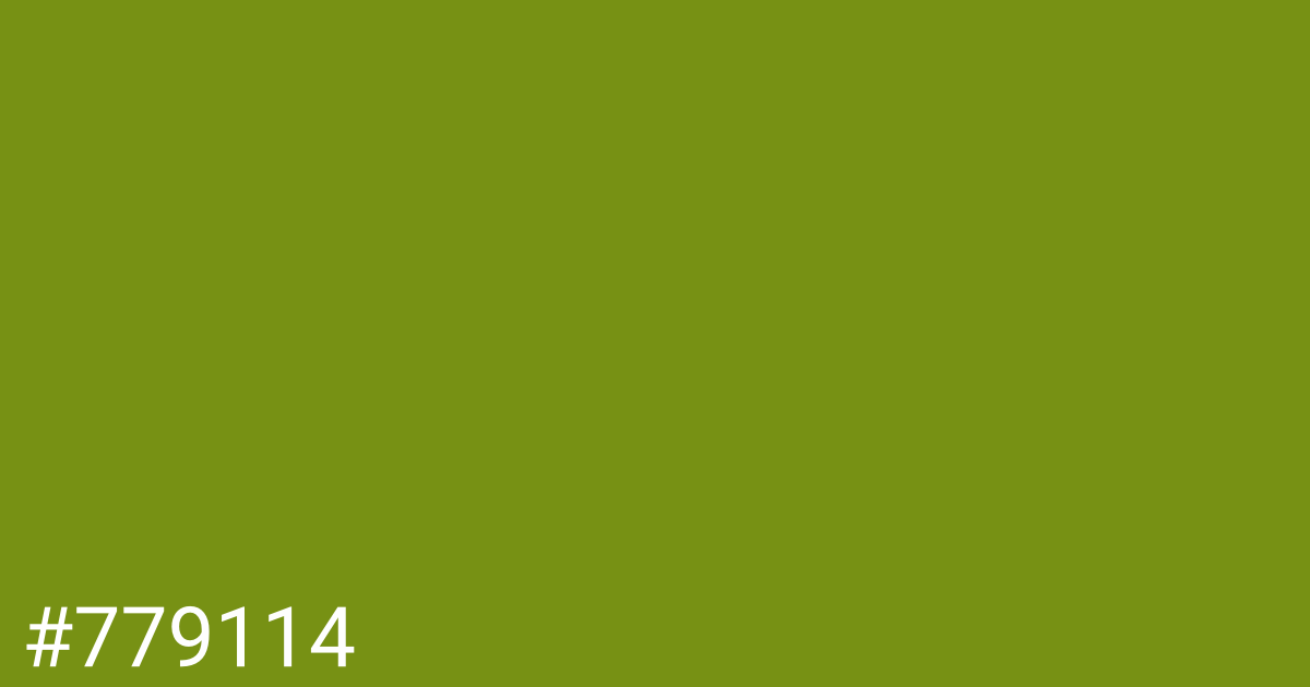 Hex color #779114 graphic
