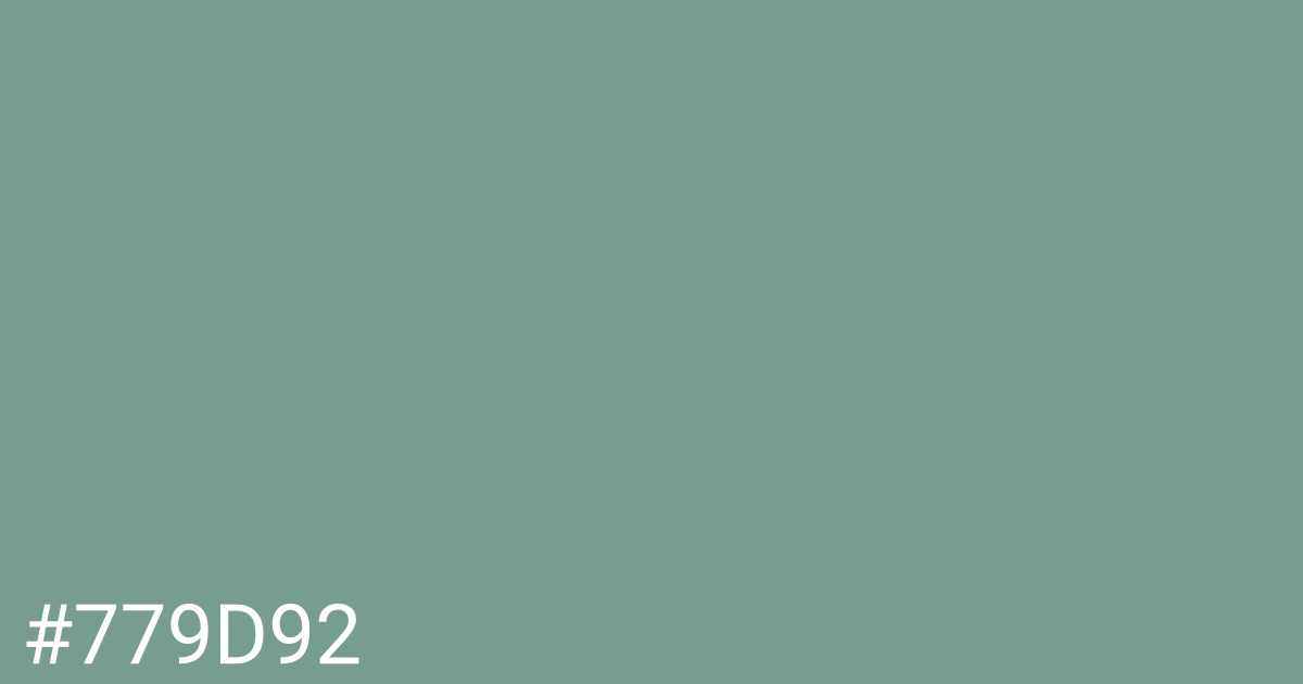 Hex color #779d92 graphic