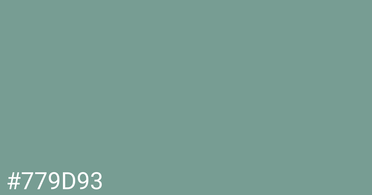 Hex color #779d93 graphic