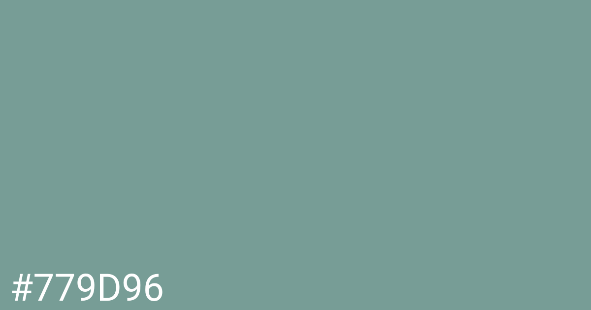 Hex color #779d96 graphic