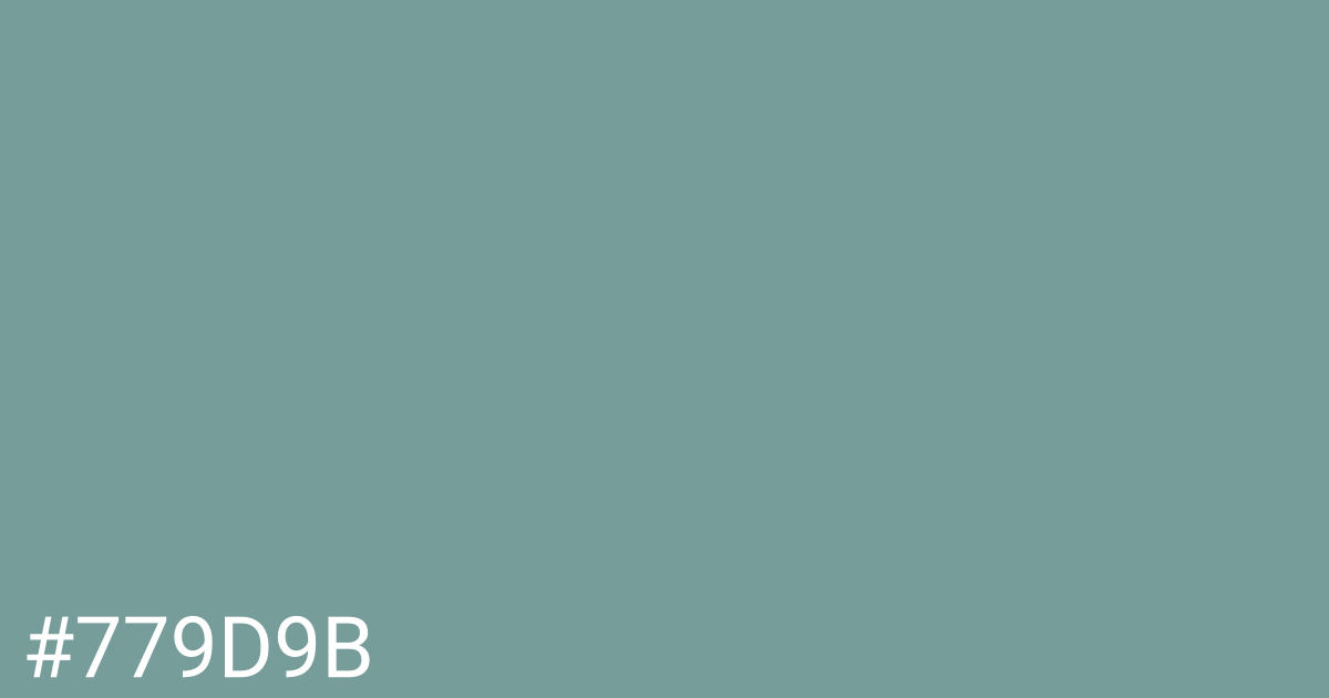 Hex color #779d9b graphic