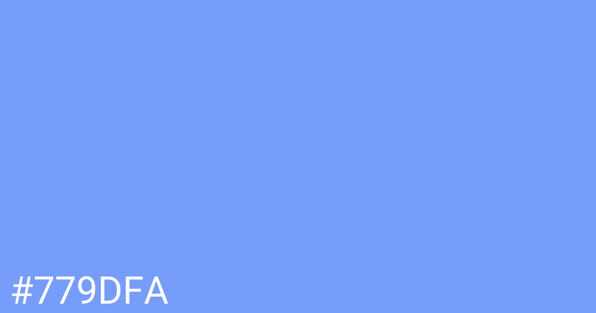 Hex color #779dfa graphic