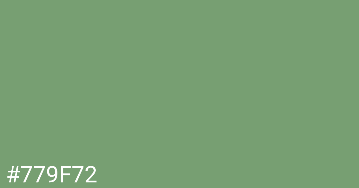 Hex color #779f72 graphic