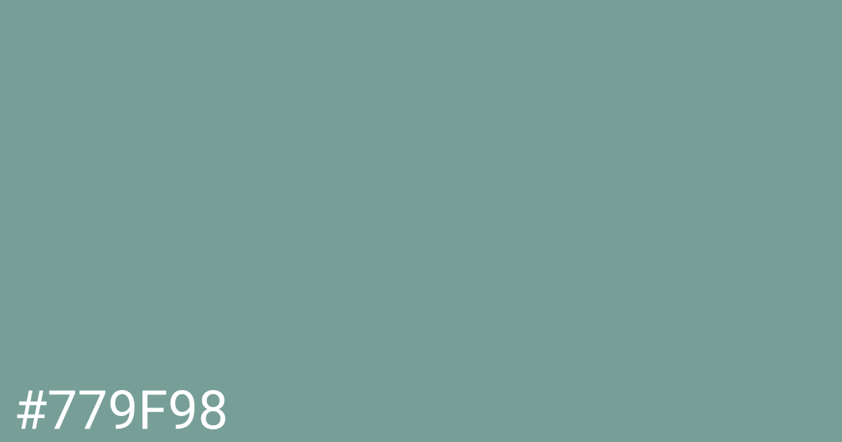 Hex color #779f98 graphic