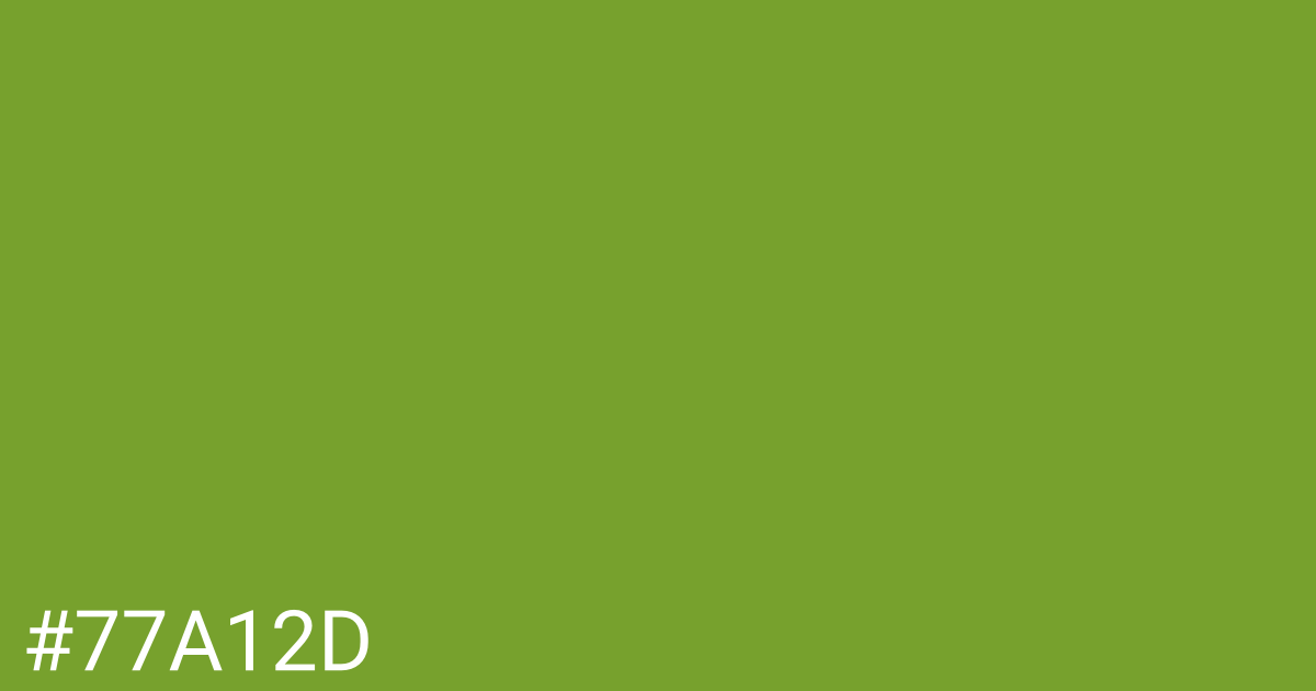 Hex color #77a12d graphic