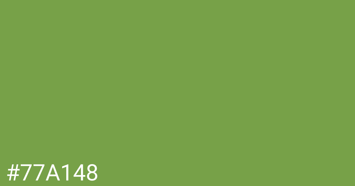 Hex color #77a148 graphic