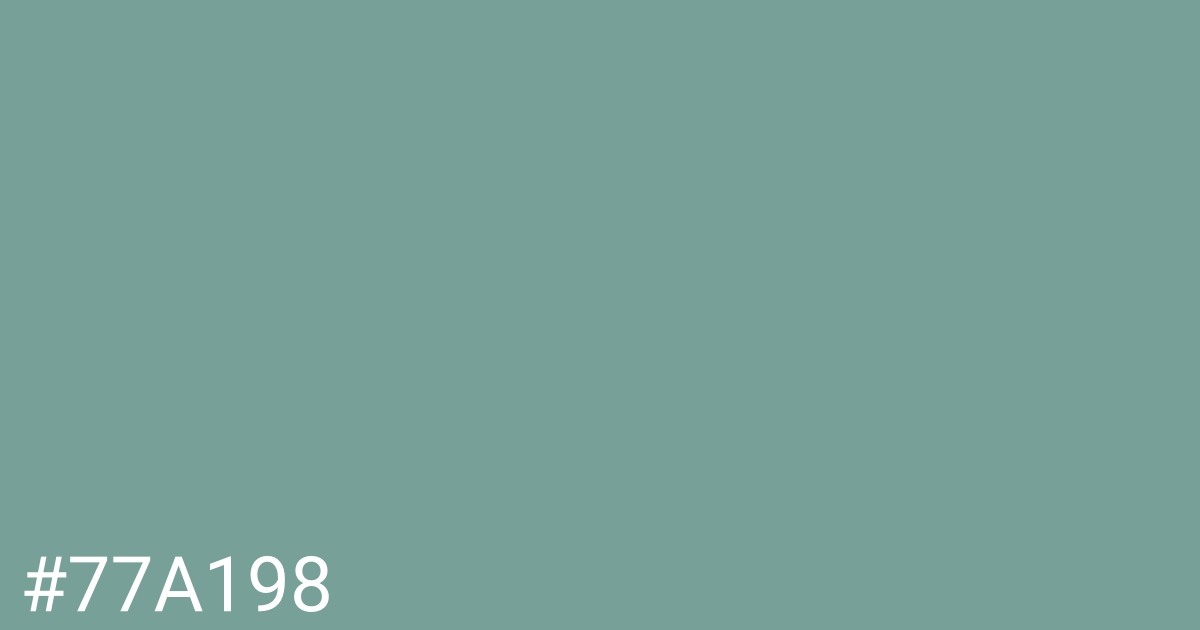 Hex color #77a198 graphic