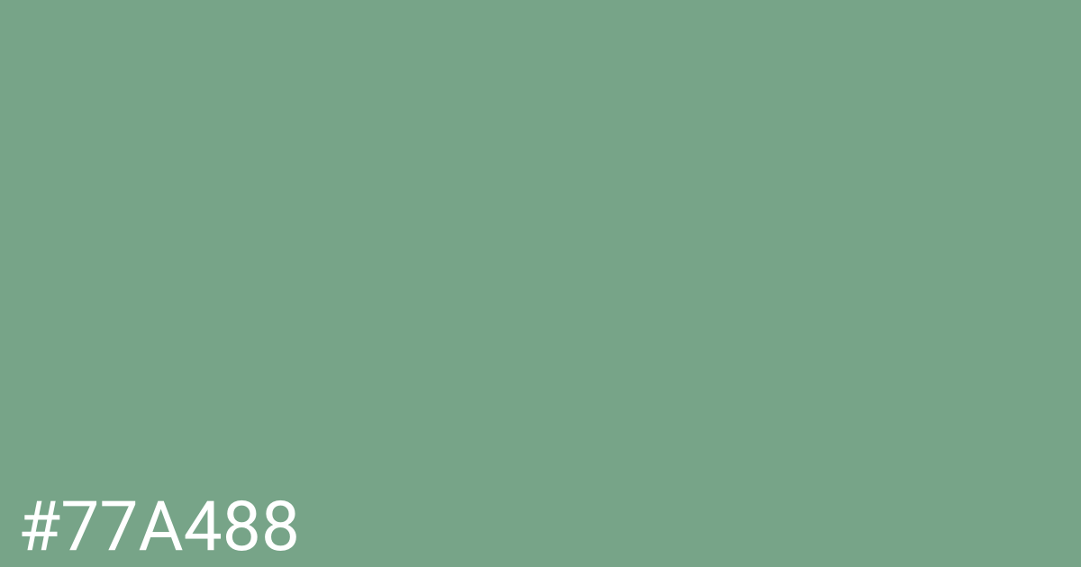 Hex color #77a488 graphic