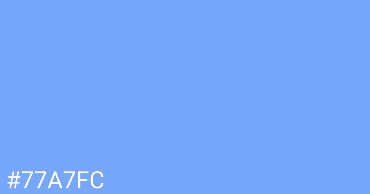 Hex color #77a7fc graphic