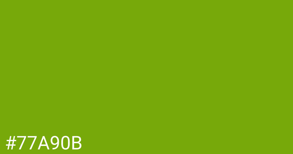 Hex color #77a90b graphic