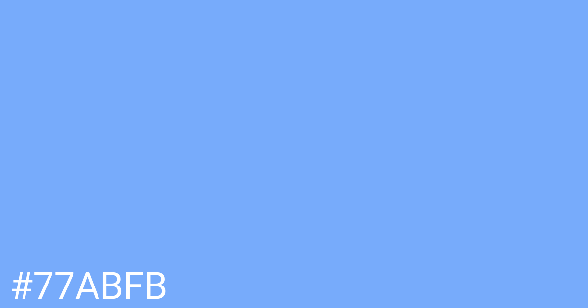 Hex color #77abfb graphic