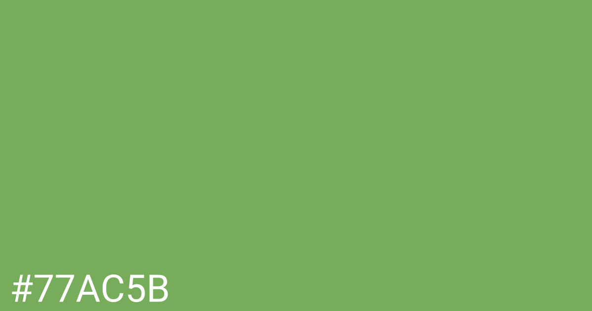 Hex color #77ac5b graphic