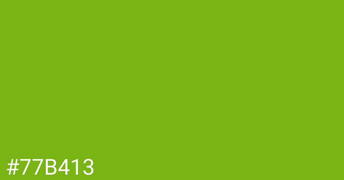 Hex color #77b413 graphic
