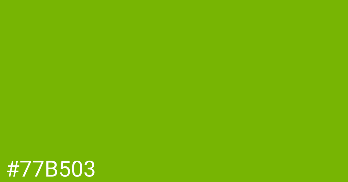 Hex color #77b503 graphic