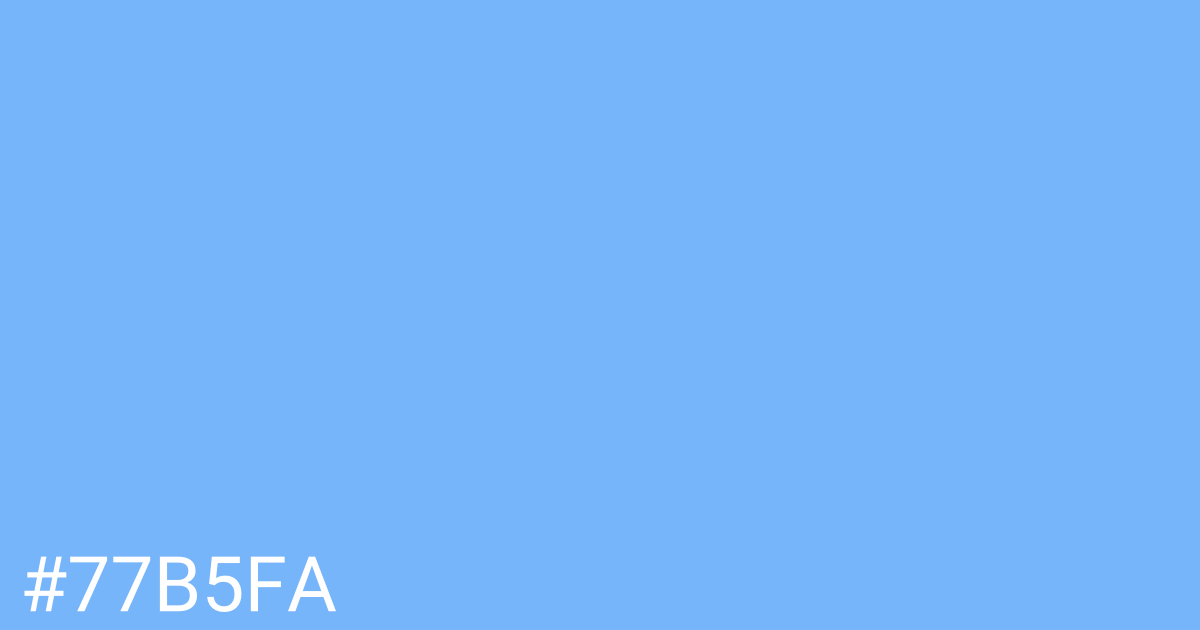 Hex color #77b5fa graphic