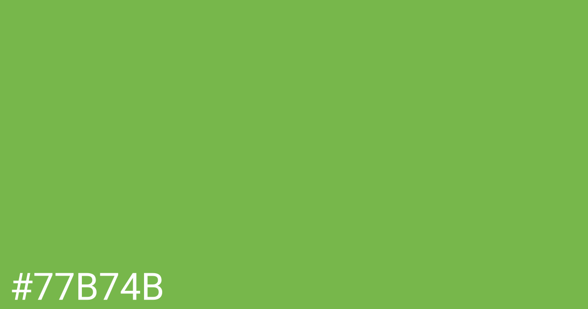 Hex color #77b74b graphic