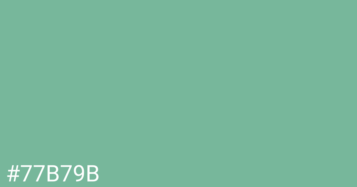 Hex color #77b79b graphic