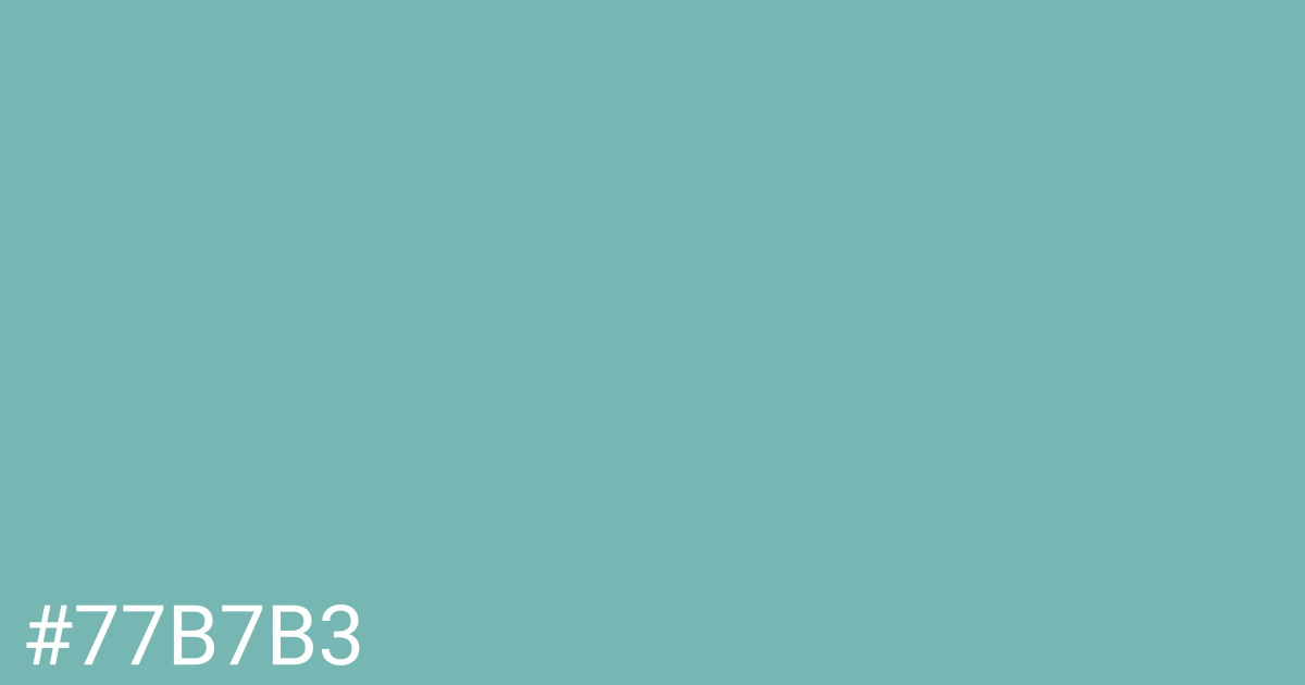 Hex color #77b7b3 graphic