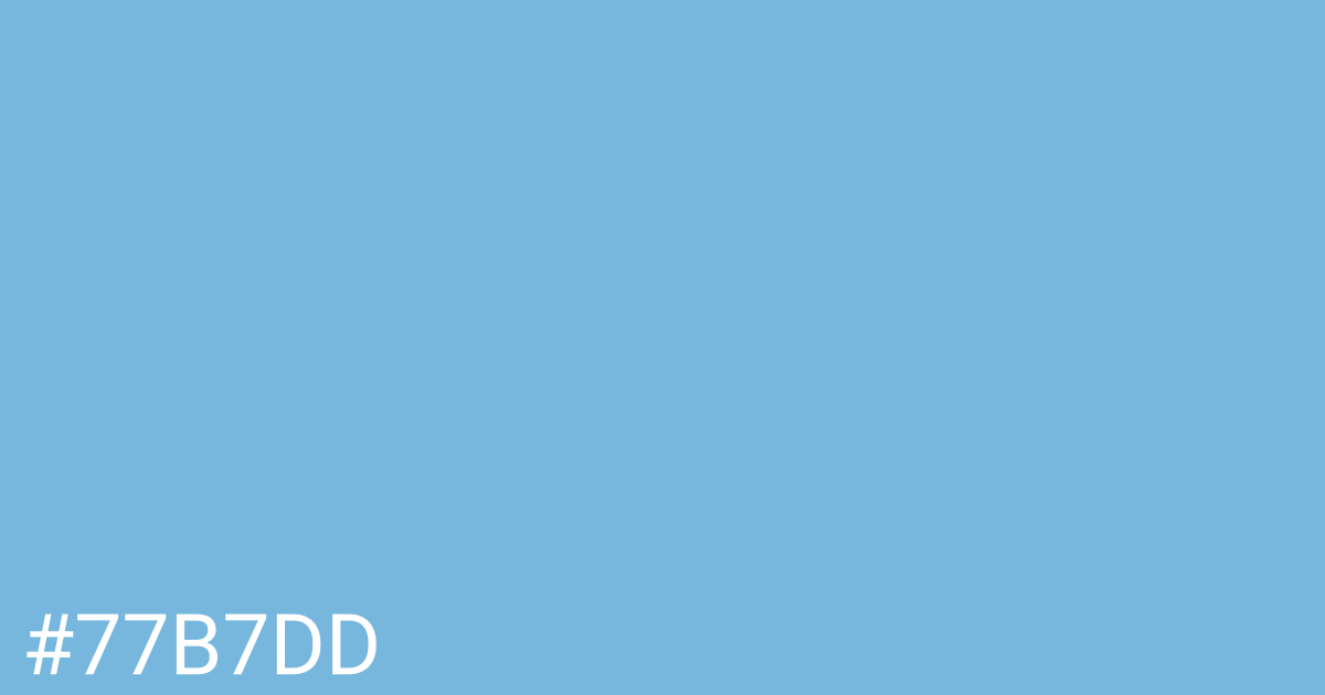 Hex color #77b7dd graphic