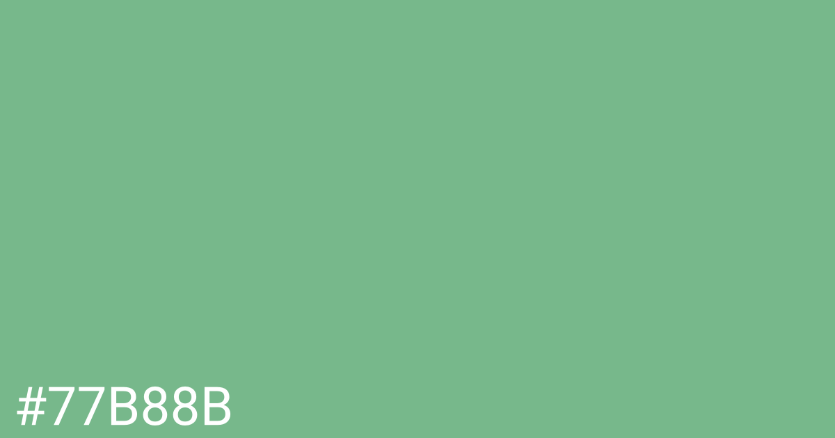 Hex color #77b88b graphic