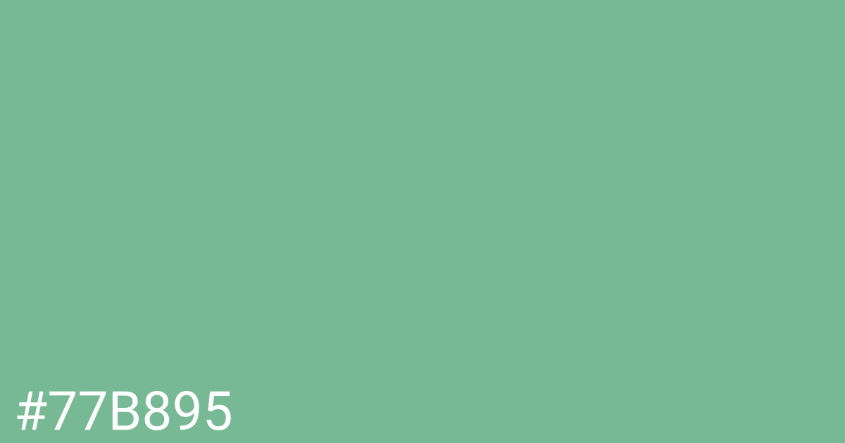 Hex color #77b895 graphic