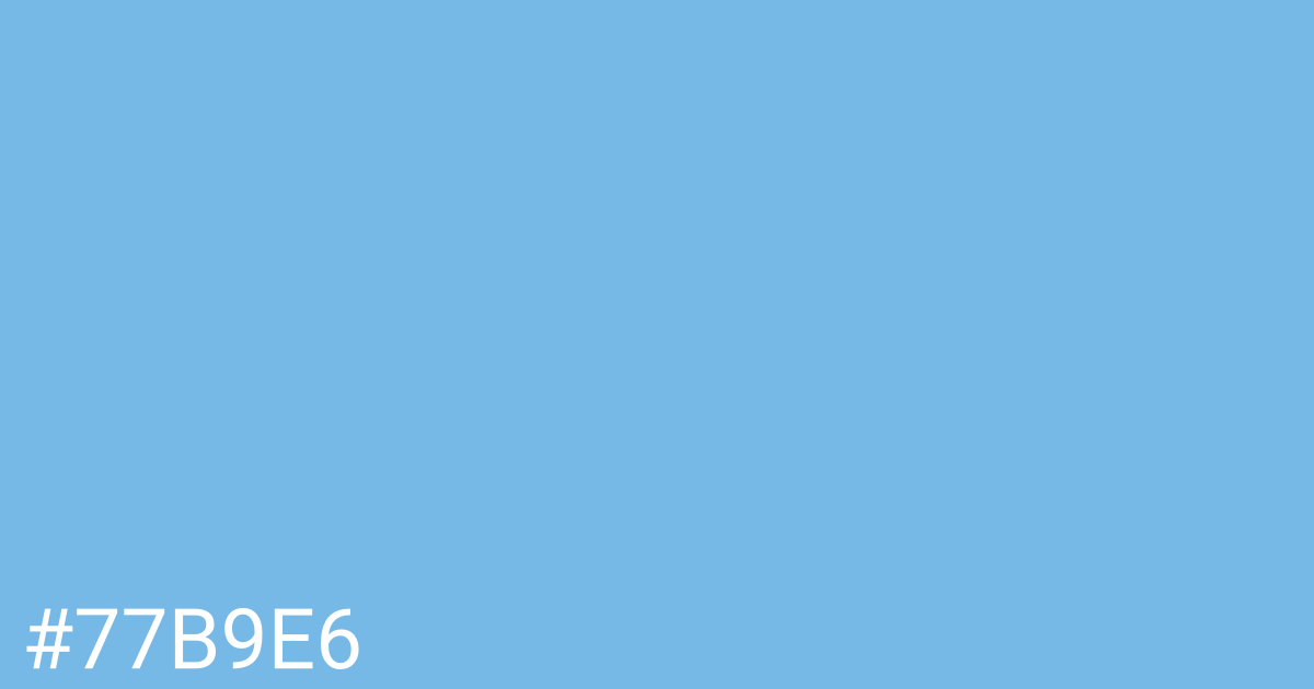 Hex color #77b9e6 graphic