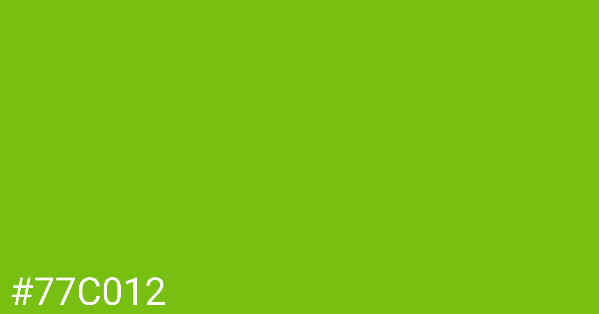 Hex color #77c012 graphic
