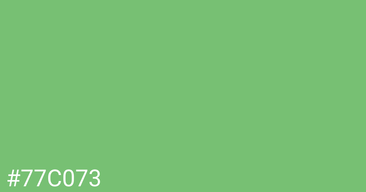 Hex color #77c073 graphic