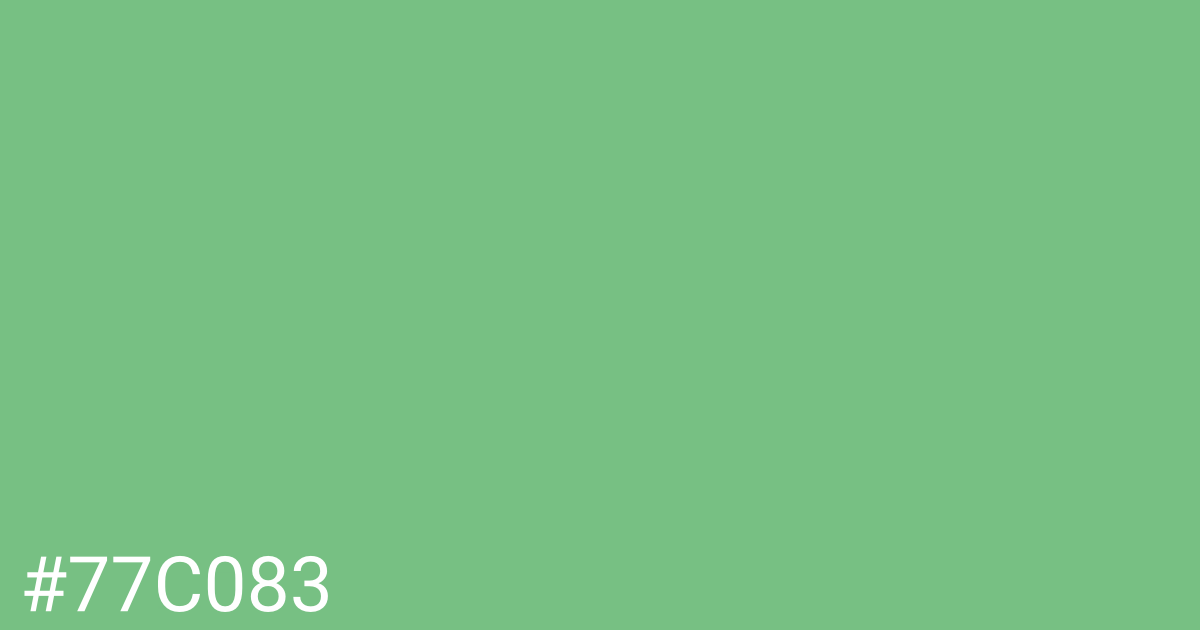 Hex color #77c083 graphic