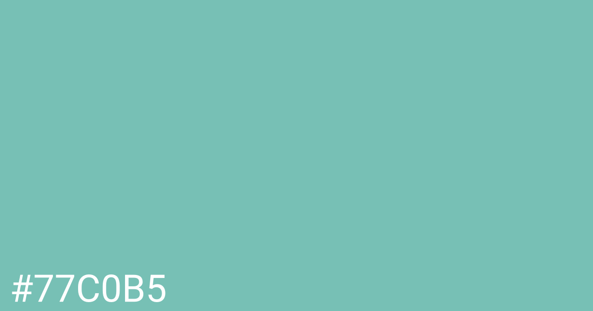 Hex color #77c0b5 graphic