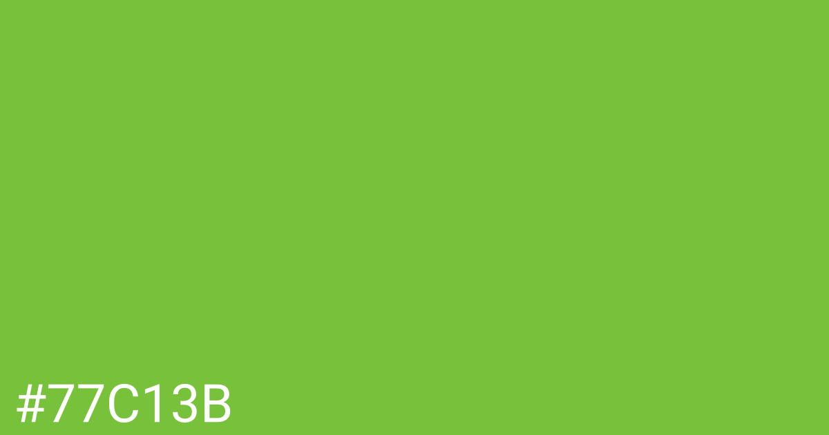 Hex color #77c13b graphic