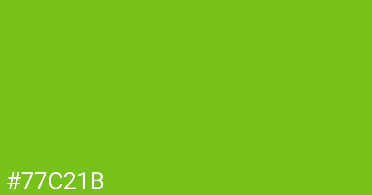 Hex color #77c21b graphic