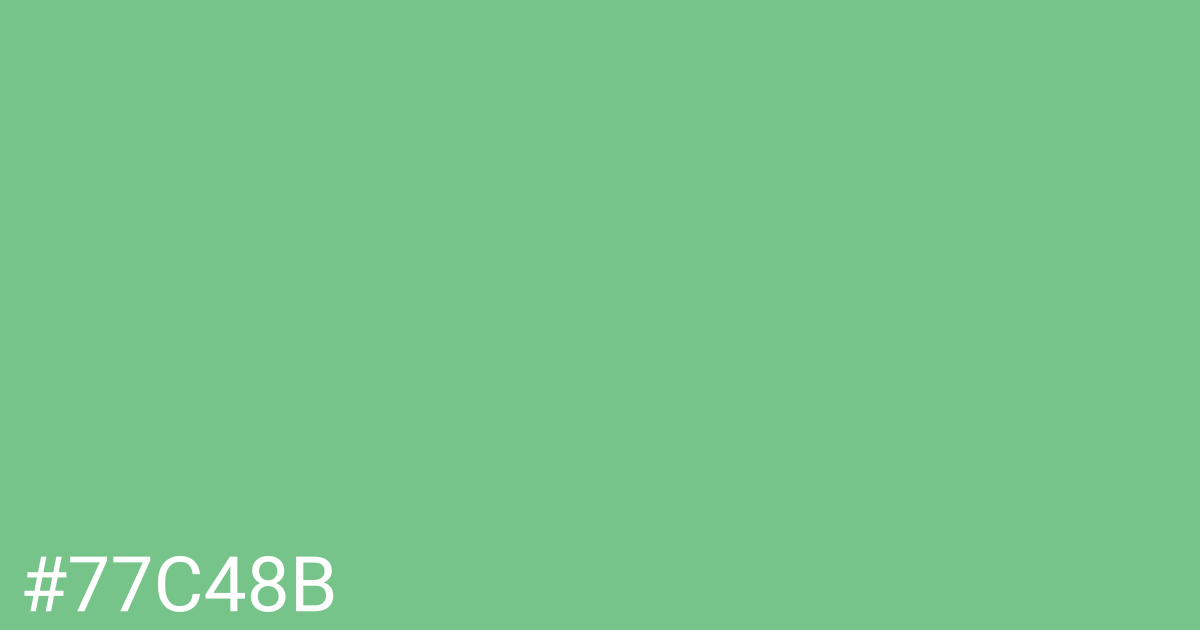 Hex color #77c48b graphic