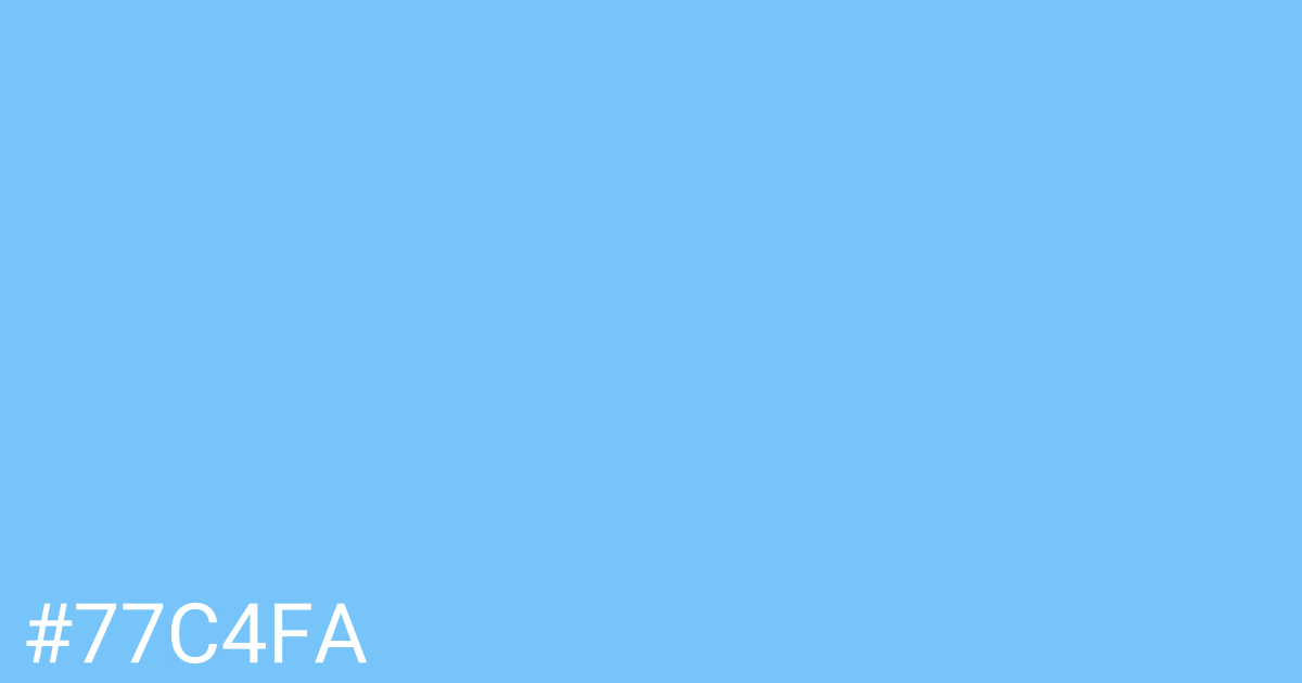 Hex color #77c4fa graphic