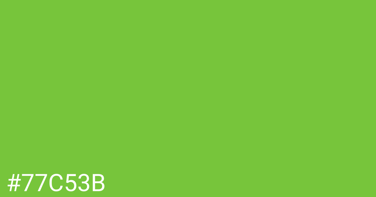 Hex color #77c53b graphic