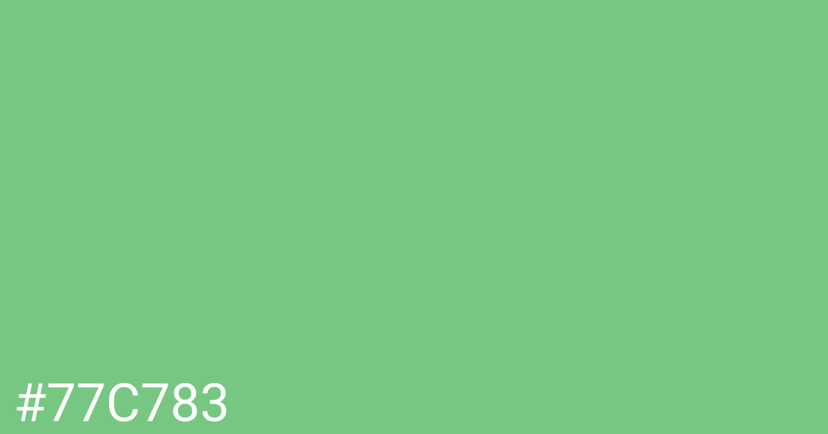 Hex color #77c783 graphic