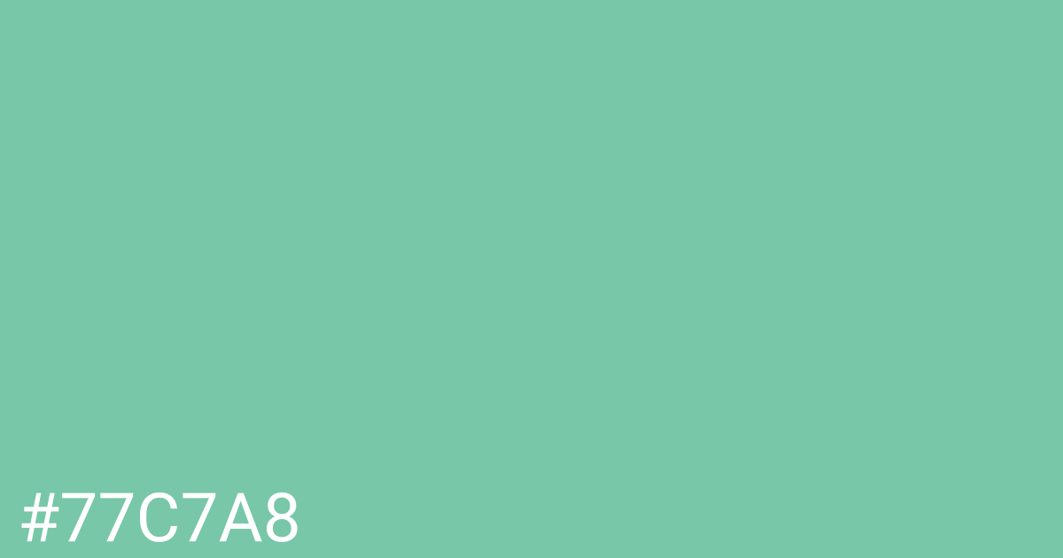 Hex color #77c7a8 graphic